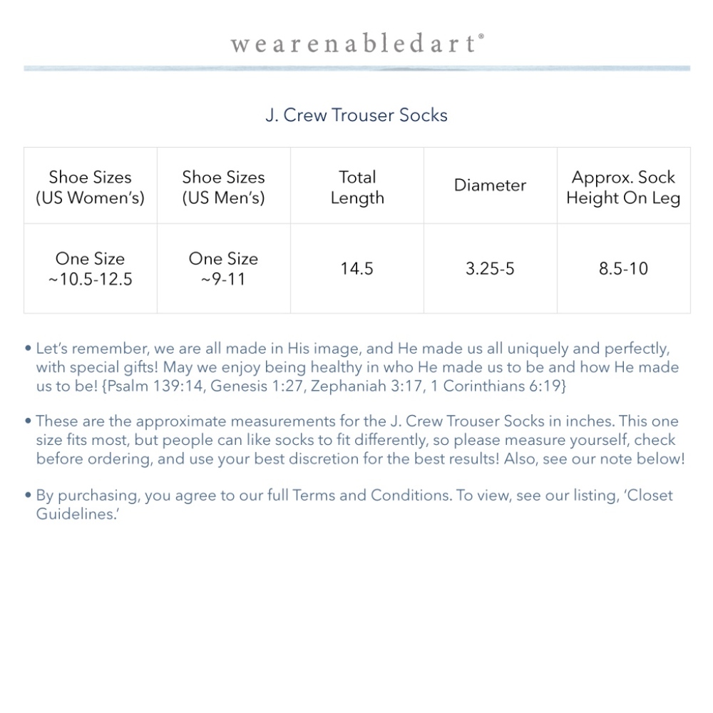 NWT! • J. Crew Trouser Socks, Only 1️⃣ Left! SALE! - Picture 2 of 2